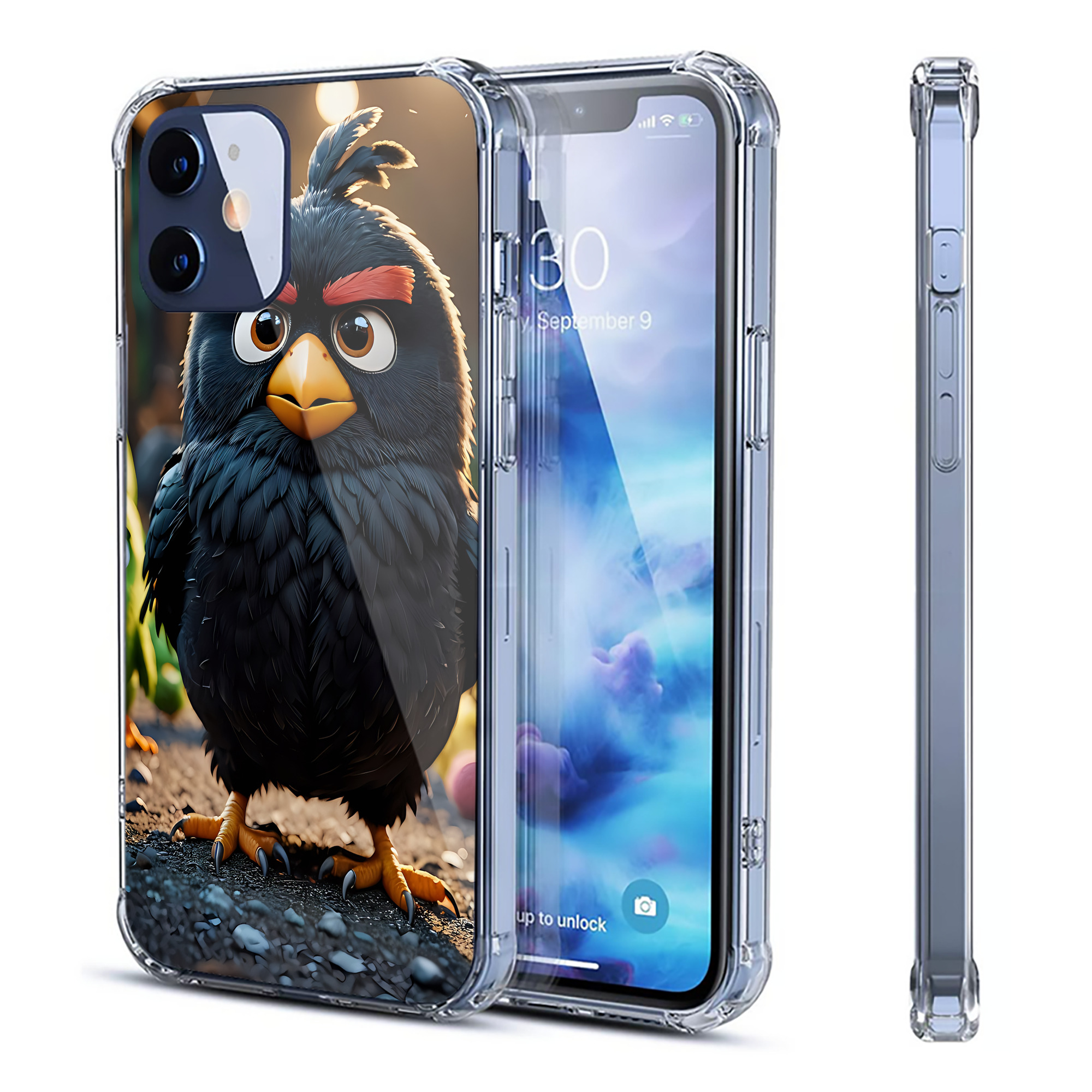 （画像用） Angry Birds アングリーバード 【iPhone 12シリーズ対応】透明スマホケース（クリアソフトケース）